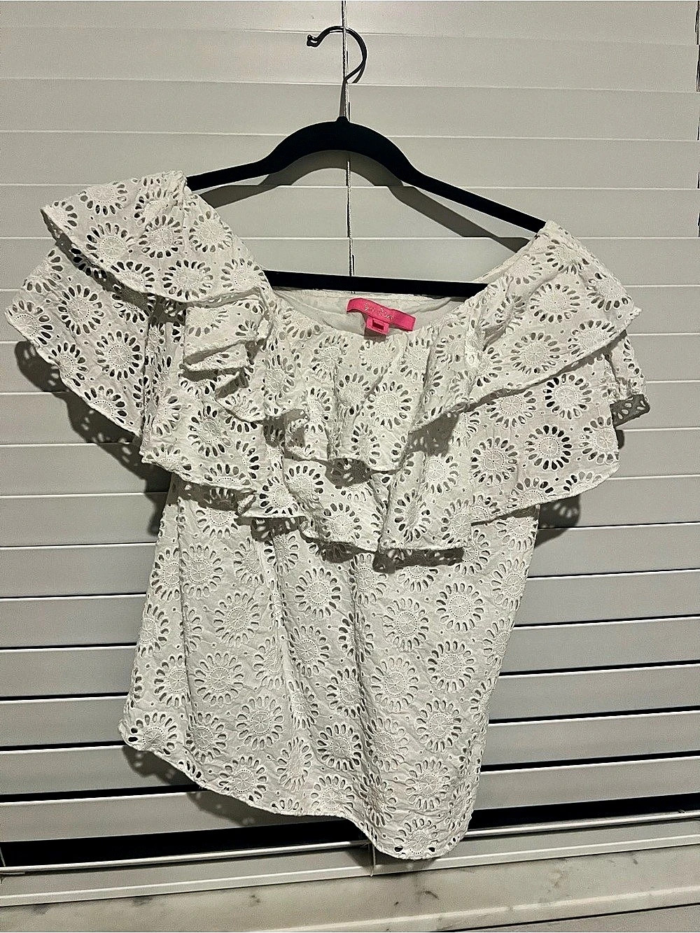 Lilly Pulitzer Ketsia Eyelet Off-the-Shoulder Top White XS